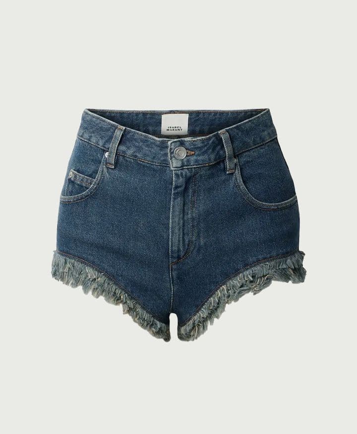 Isabel Marant Eneidao Fringed Denim Shorts