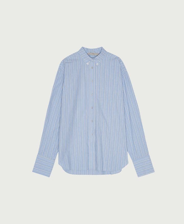 Oversize Striped Shirt Blue Stripe Remain