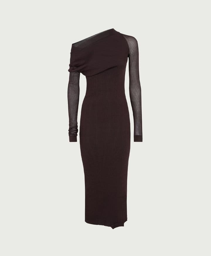 Dark Purple Yarn Dress Fendi