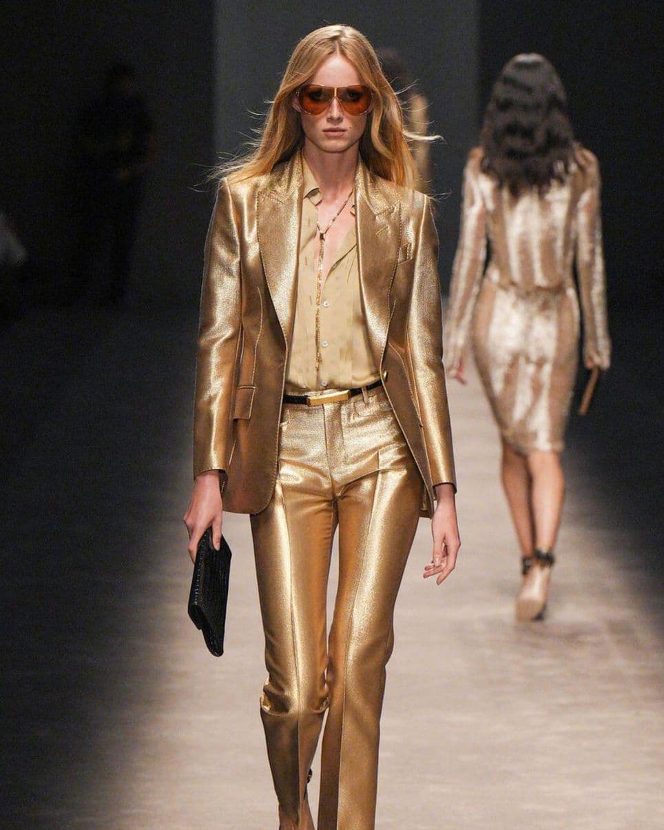 Tom Ford SS24 gold suite 