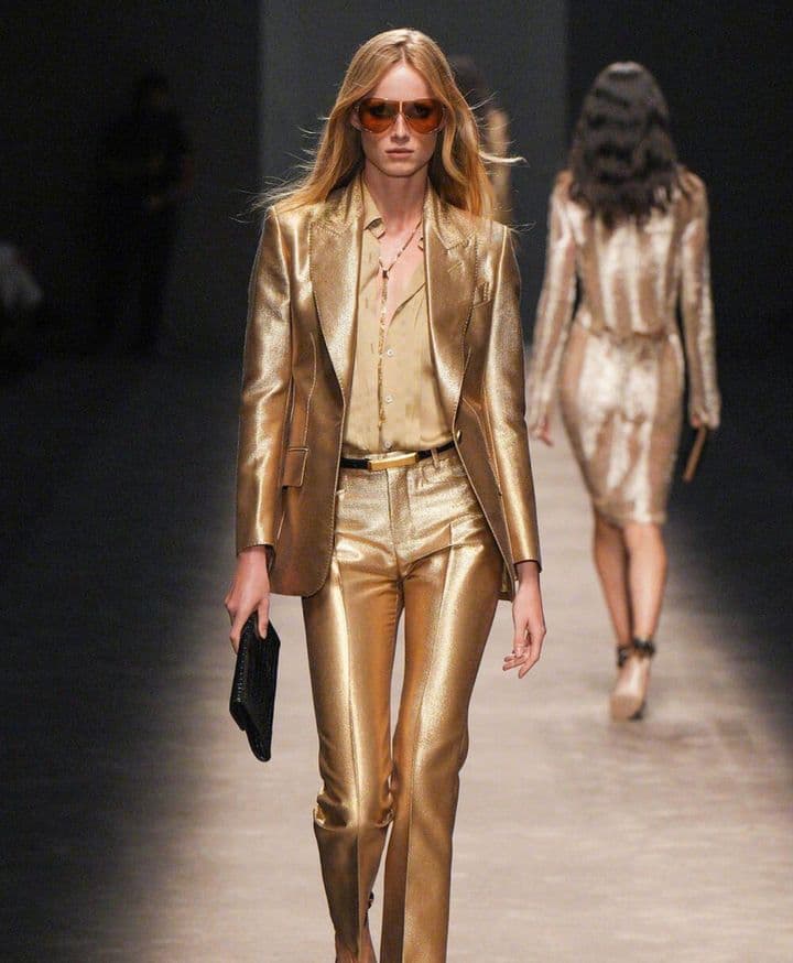 Tom Ford SS24 gold suite 