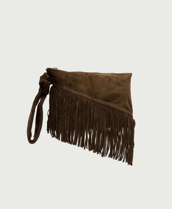 Faro Fringed Suede Clutch Isabel Marant