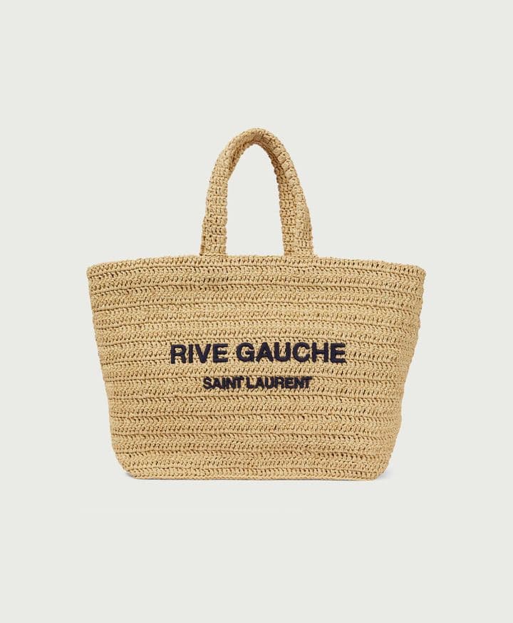 Saint Laurent YSL Rive Gauch Raffia Tote Bag