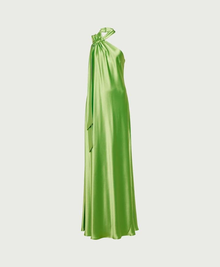 Galvan Ushuaia Asymmetric Satin Gown