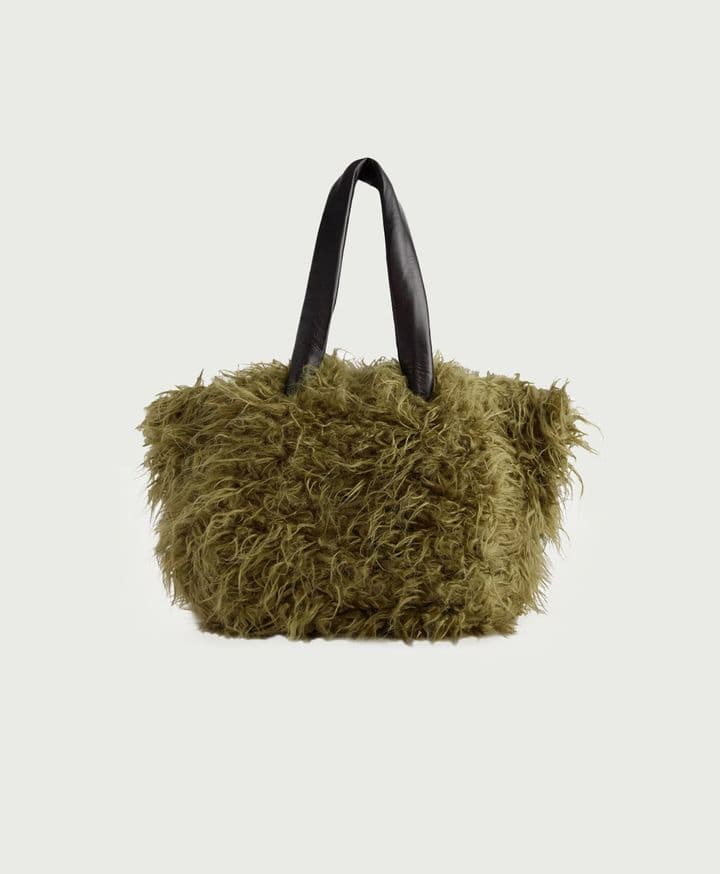 Dries Van Noten Soft-Shape Faux-Fur Shoulder Bag