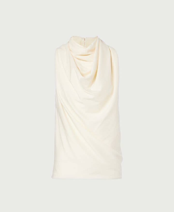 Sleary Draped Crêpe Top