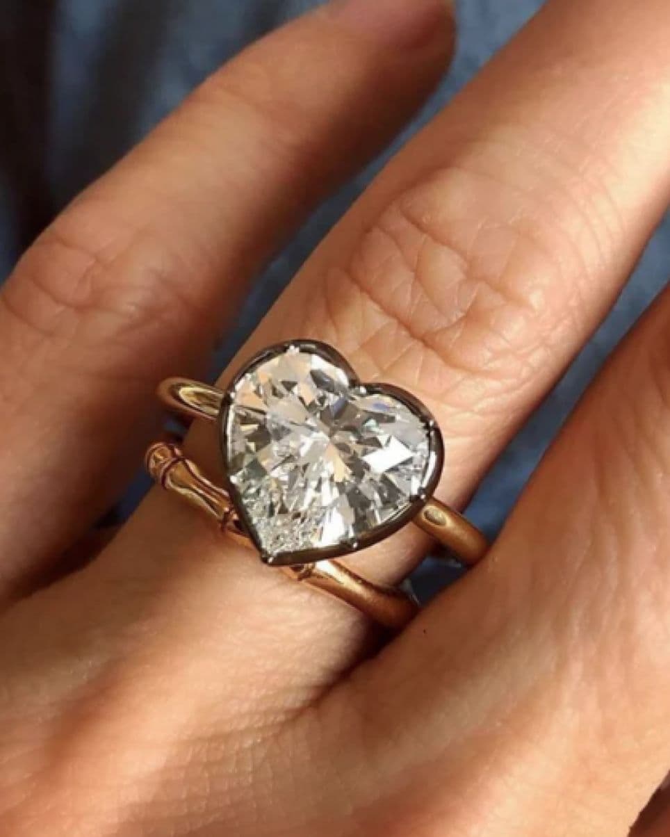 Jessica McCormack's Heart-Shaped Diamond & Blackened Gold Ring