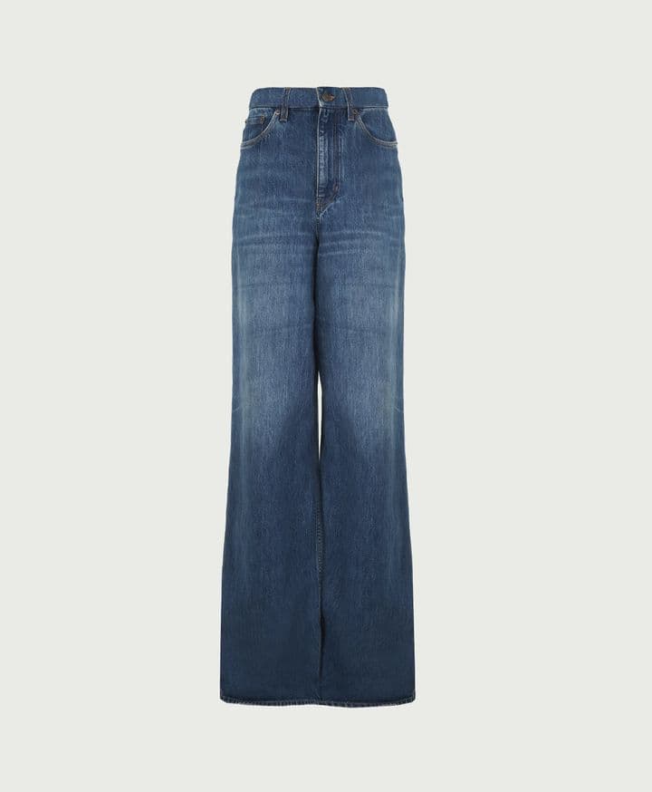 Wide-Leg Jeans in Denim Chloe