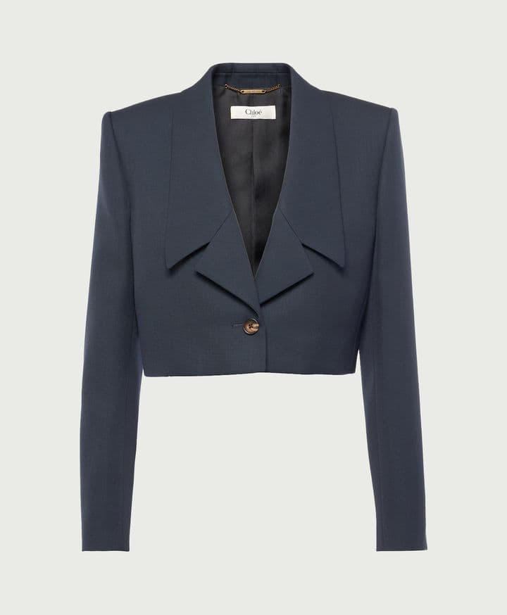 Cropped Wool Blazer Chloe