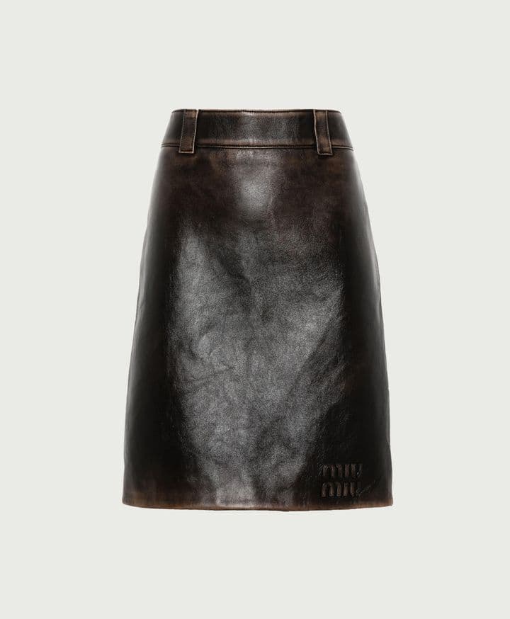 Leather Midi Skirt