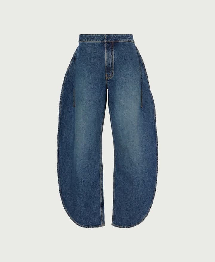 Petal High-Rise Barrel-Leg Jeans