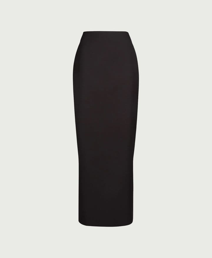 Bartelle Wool Twill Long Pencil Skirt