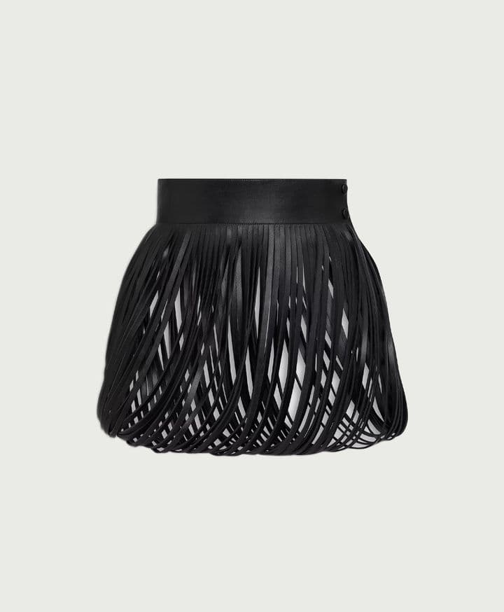 Fringed Leather Belt