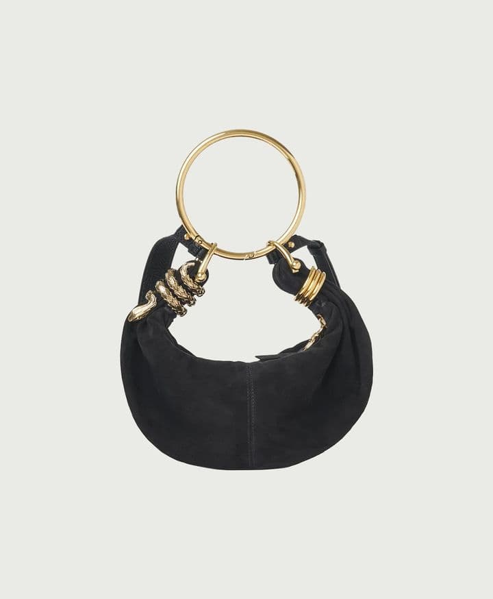 Chloe Small Bracelet Hobo Bag in Suede Leather