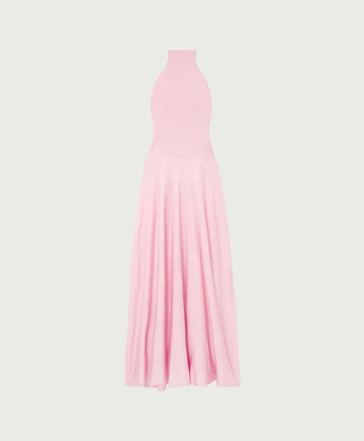 Alaïa Sleeveless Turtleneck Jersey Maxi Dress