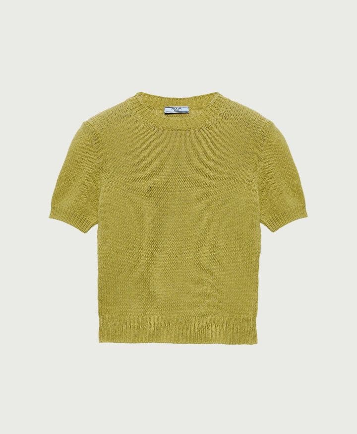 Short-Sleeve Cashmere Sweater