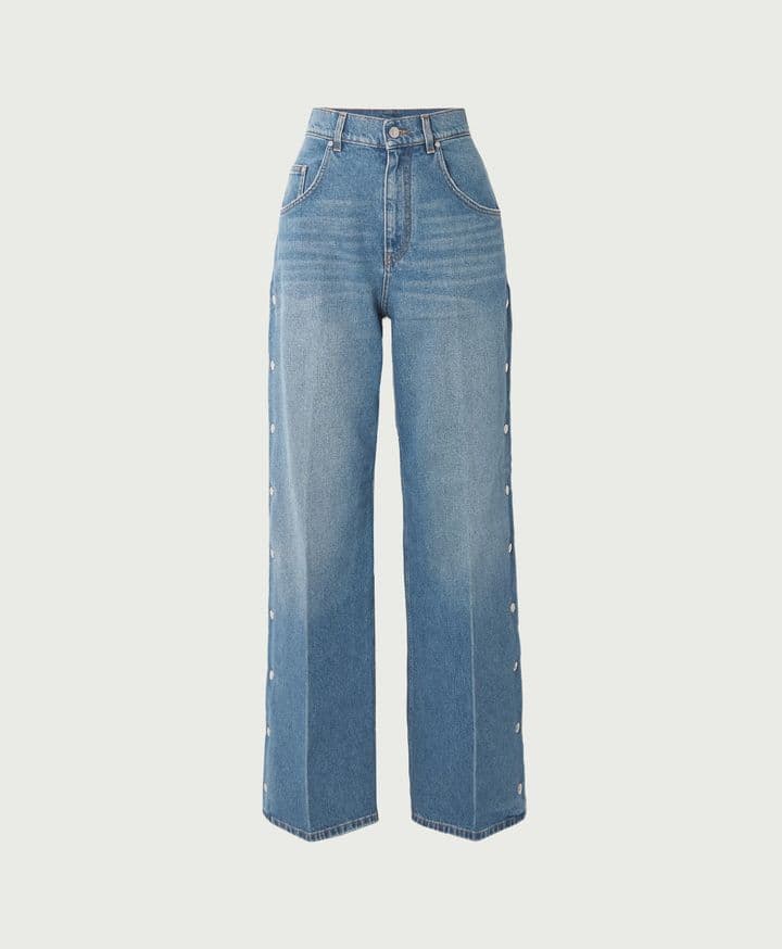 Stella McCartney Button-Detailed Mid-Rise Flared Jeans