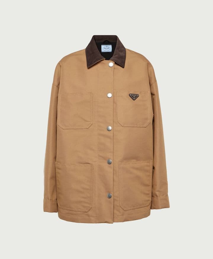 Oversized Canvas Jacket Prada