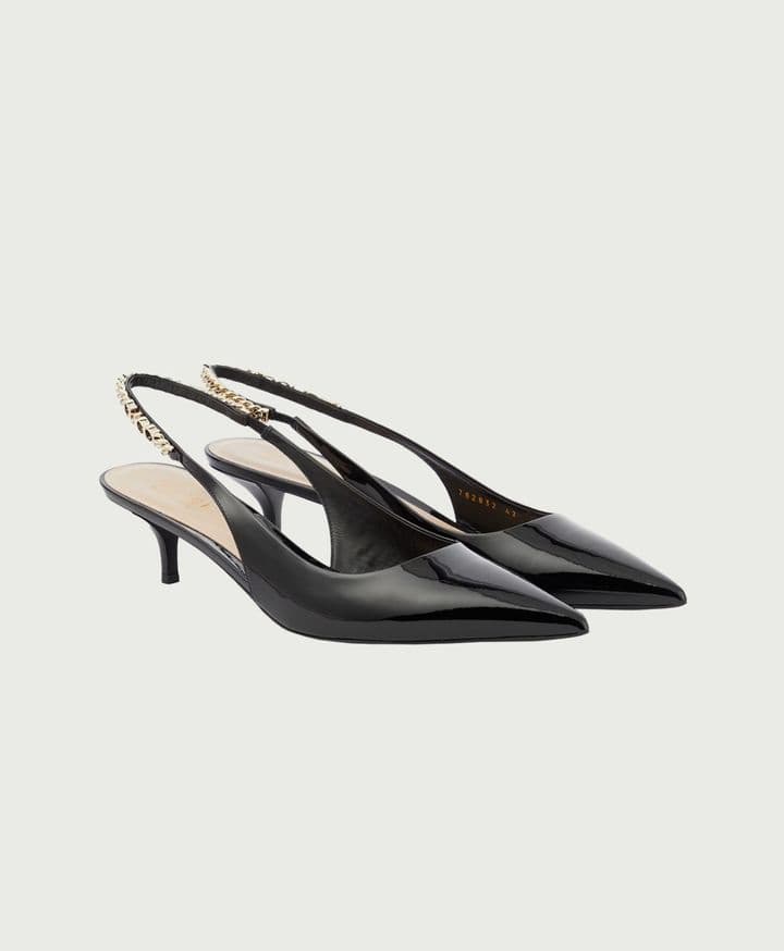 Gucci Signoria Leather Slingback Pumps