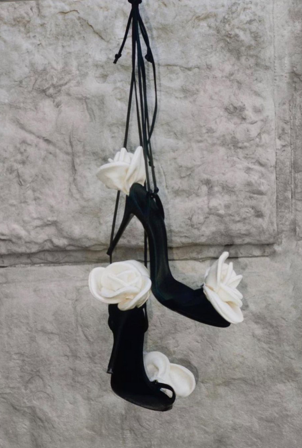 3d flower heels